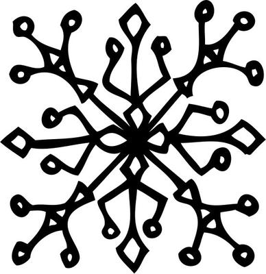 Printtoo Snowflake Design Square Brown Craft Textile Wooden Rubber Stamp Block-2 x 2
