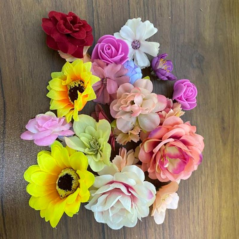 A Pack Of 20 Simulation Flowers Flower Scene Arrangement Levitation Flower Curtain Spring Ring Creation Photo