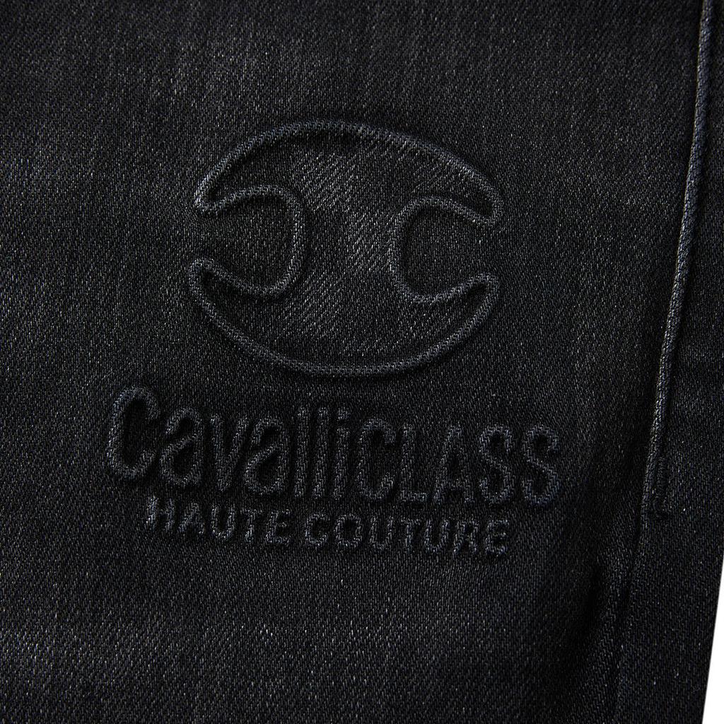 [Three dimensional logo classic casual] Spring fashion washed straight leg men's jeans and pants