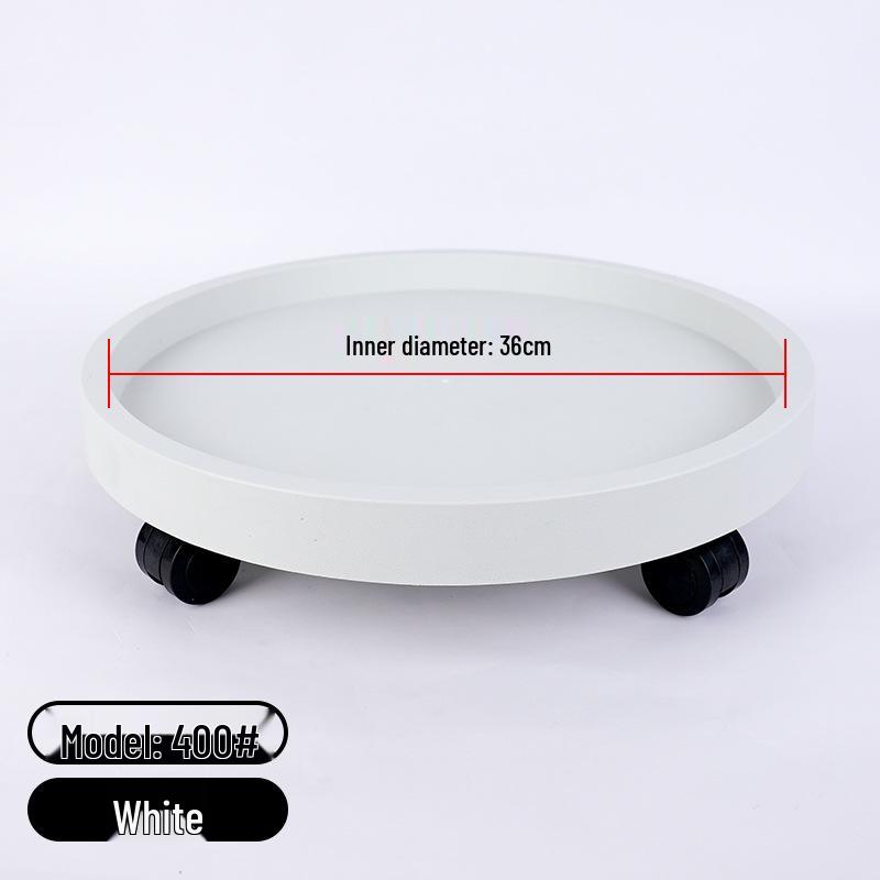 Flower Pot Tray with Universal Wheels, Thickened Resin Base, and Movable Casters