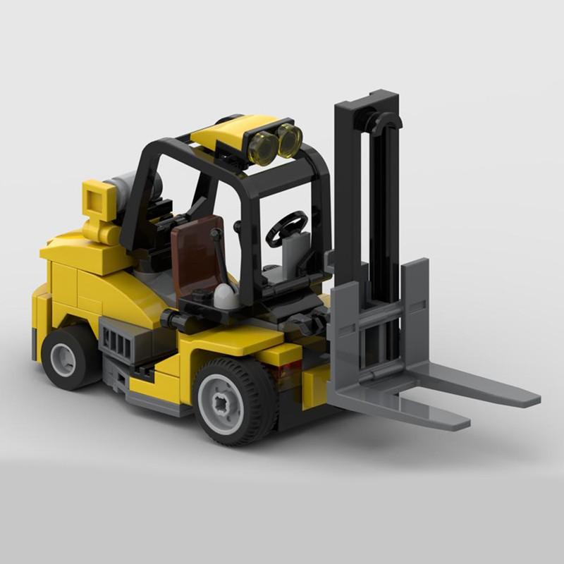 НОВЫЙ 109 ШТ. MOC город Инженерия Модульный Промышленный Вилочный Погрузчик модель Сделай сам креативные идеи Детская Игрушка Подарок технология Блок