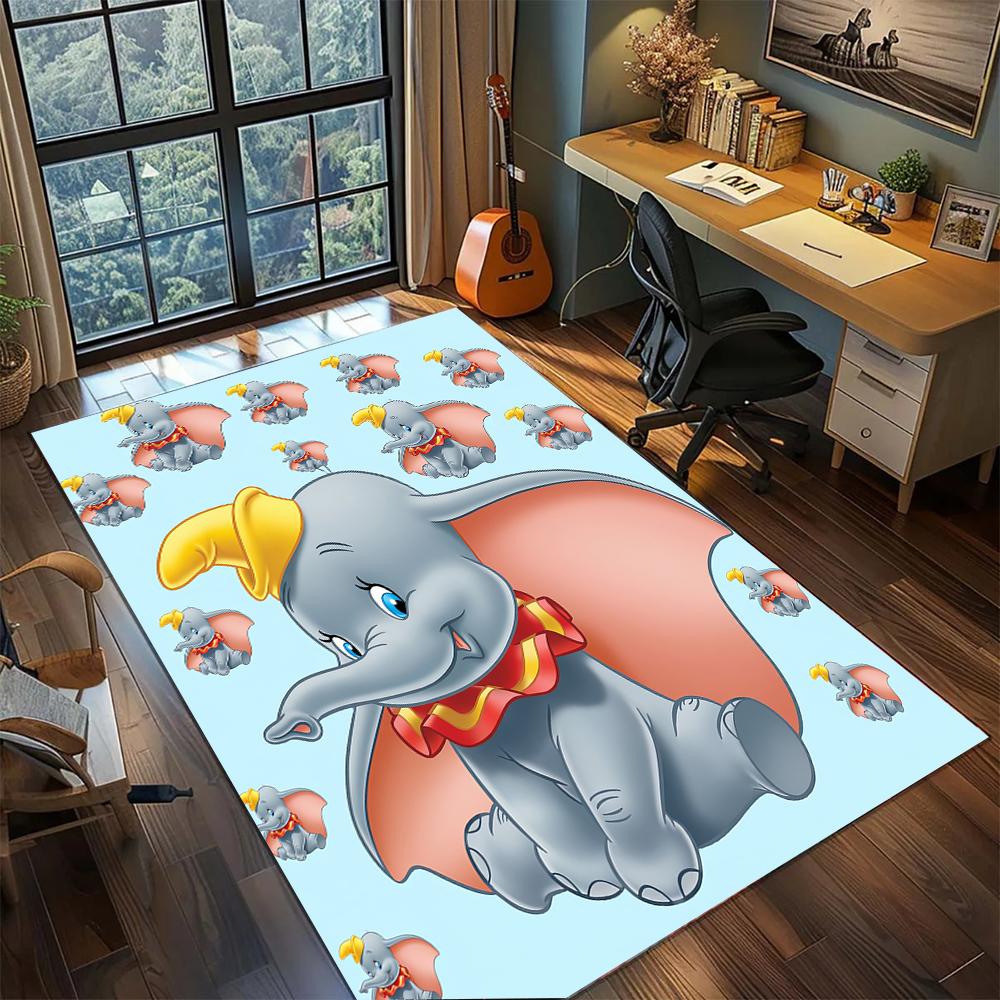 Ковер Dumbo Soars Ковер для большой площади Нескользящий Моющийся Напольный коврик Игровая комната Спальня Домашний декор