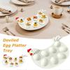 Deviled Egg Platter Tray Rooster Shape Easter Egg Tray Large Capacity