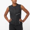 SALOMON Sense Aero Wind Vest Windproof Warm Round Neck Zipper Design Sleeveless Vest Women Vest Deep-Black LC2204200