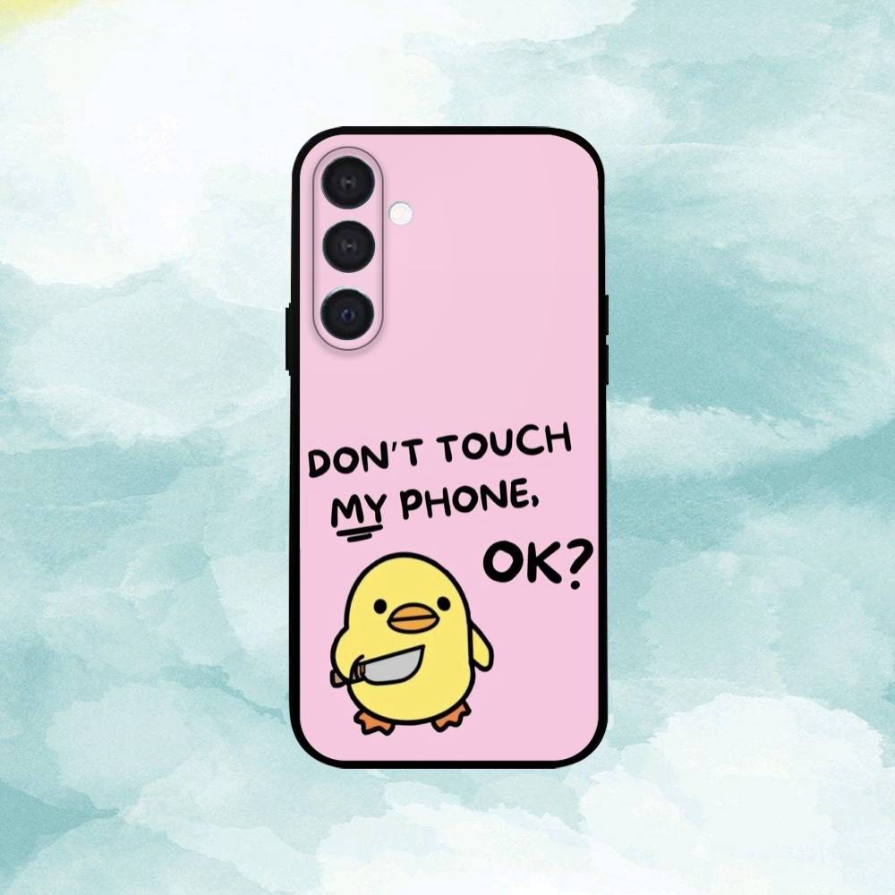 1PC Dont Touch My Phone Phone Case For Samsung A73,72,71,53,52,51,22,91,80, Soft Black Cover