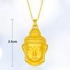 Креативный 3D кулон с головой Будды для вечерние аксессуары, этническое ожерелье Амитабха, 925 серебряная цепочка на ключицы, женские ювелирные изделия