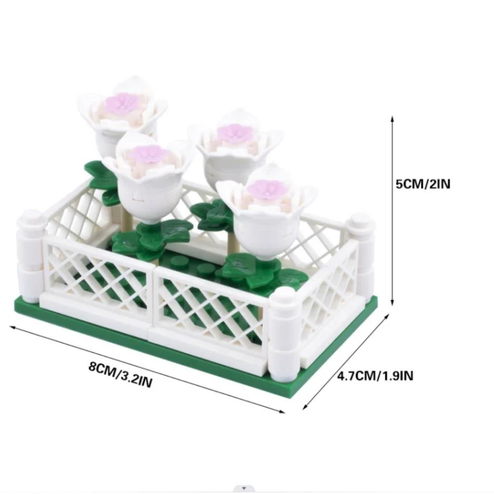 City Street Series Building Blocks Accessories Rail Transit Train Signal Light Railings Brick Toilet Flower Bed Phone Box Toy