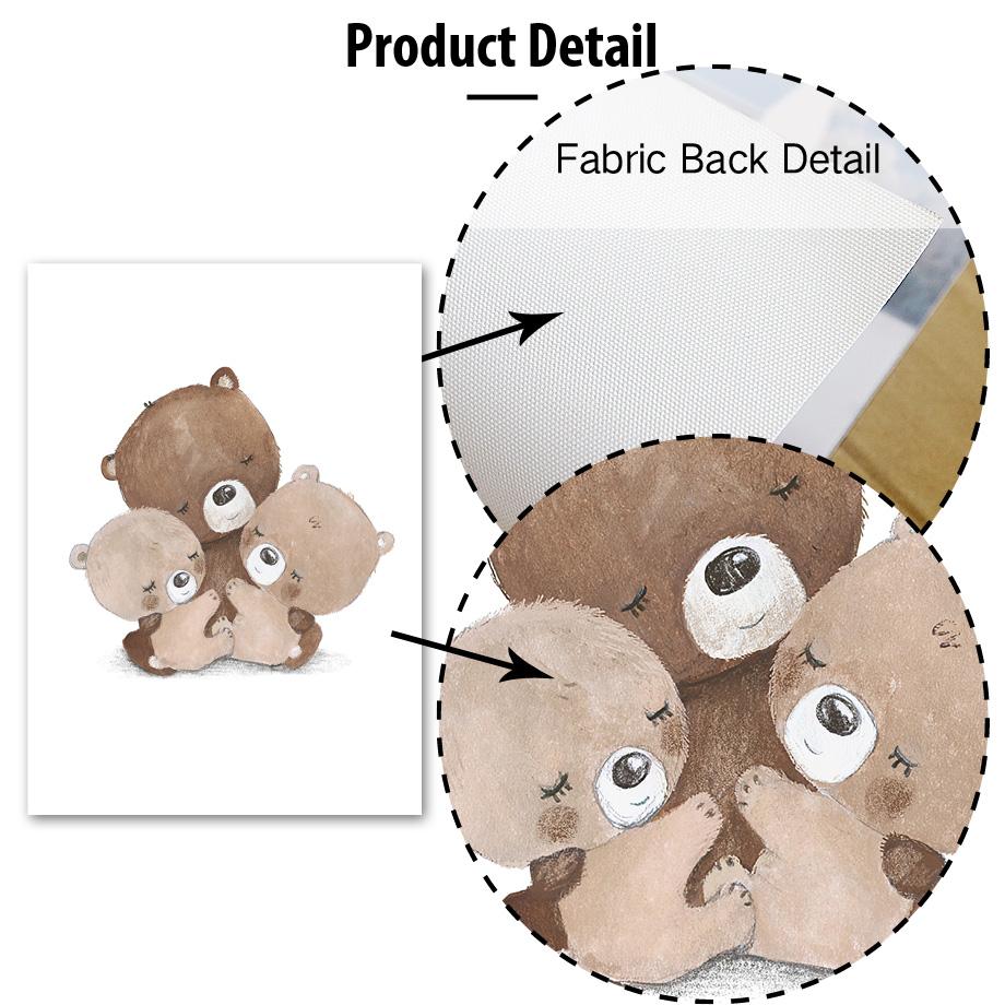 Медведь Слон Кенгуру Кролик Птица Улитка Настенная Живопись Холст Картины Скандинавские Плакаты И Принты Настенные Картины Животные Декор Детской Комнаты