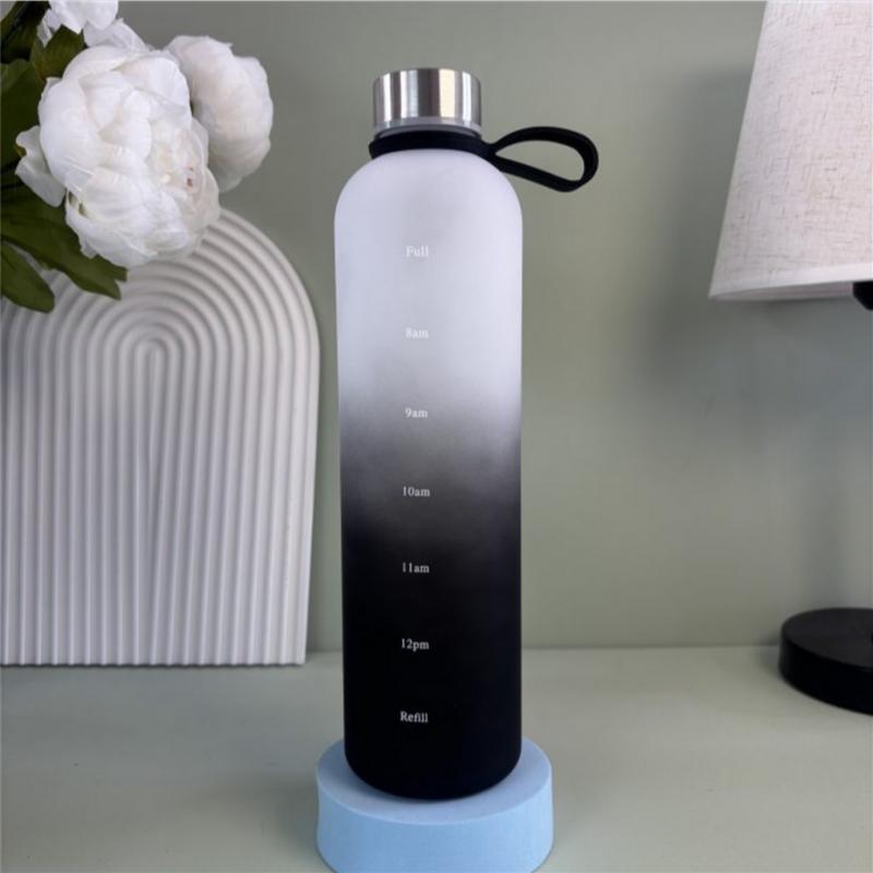 1000ML Handle Scrub Gradient Water Bottle, Large Capacity Space Cup for Outdoor Sports and Portable Use sports water bottle