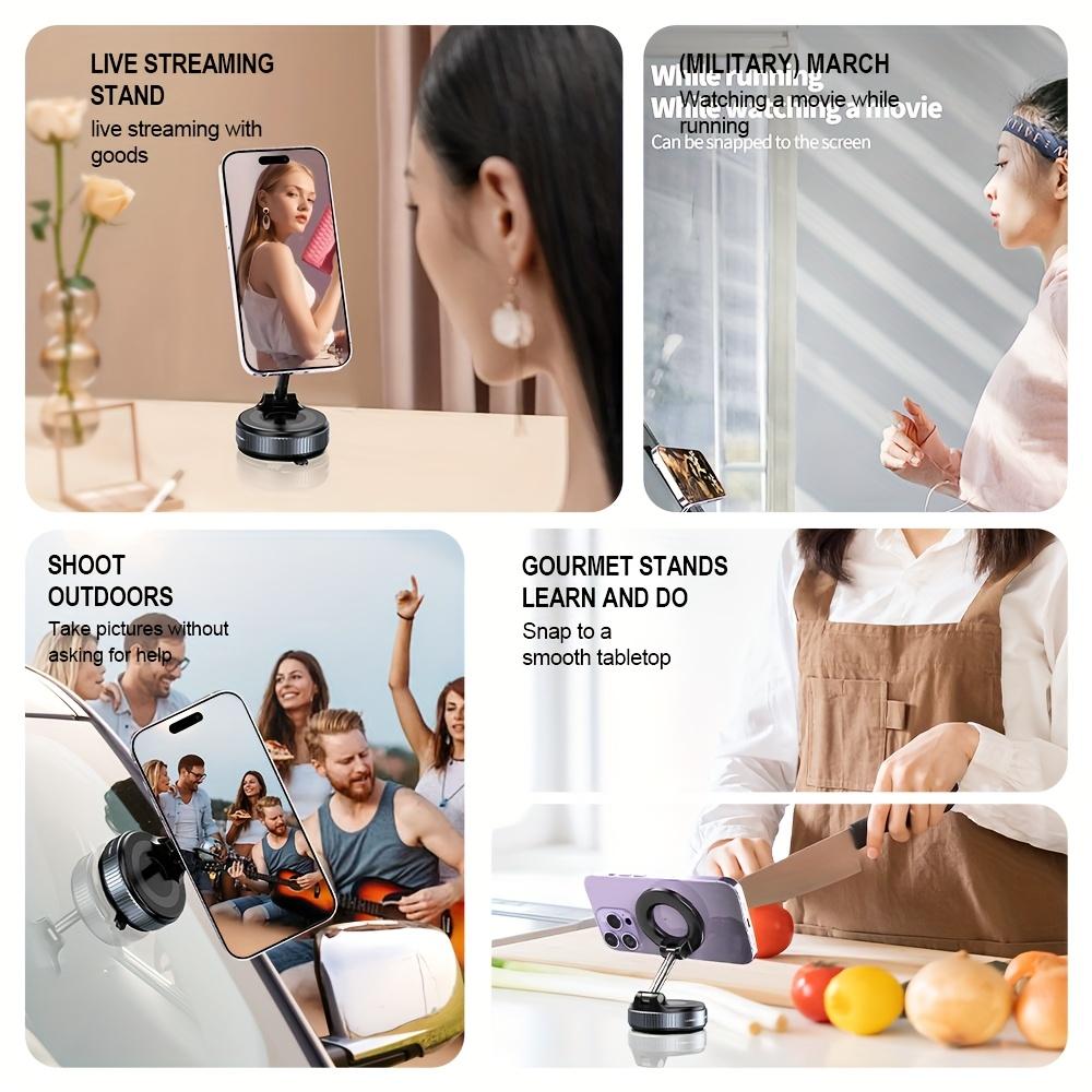 Professional Phone Stand with MagSafe for Live Streaming, 3-Axis Adjustable Camera Mount for Content Creation