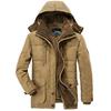 Winter Business Casual Multi-pocket Hooded Men's Thickened Men's Cotton Coat Top Coat