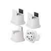 Set of 4 Retrofit Ball Casters for Furniture Movers, 360-Degree Swivel, Adjustable Width, for Chairs, Desks, Tables, Shelves, and More, White