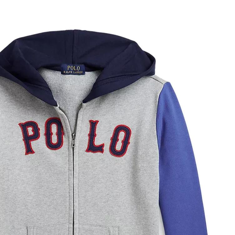 Polo Ralph Lauren Sweatshirt FW25 Baseball Logo Fleece Full Zip Hoodie Kids Hoodies 323964483-001