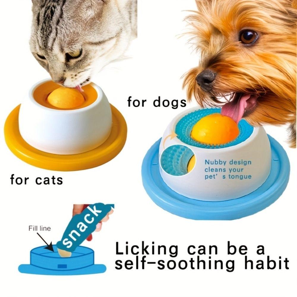 Interactive Pet Lick Toys Training Snack Bowl New Yogurt Licking Plate For Dogs Cats
