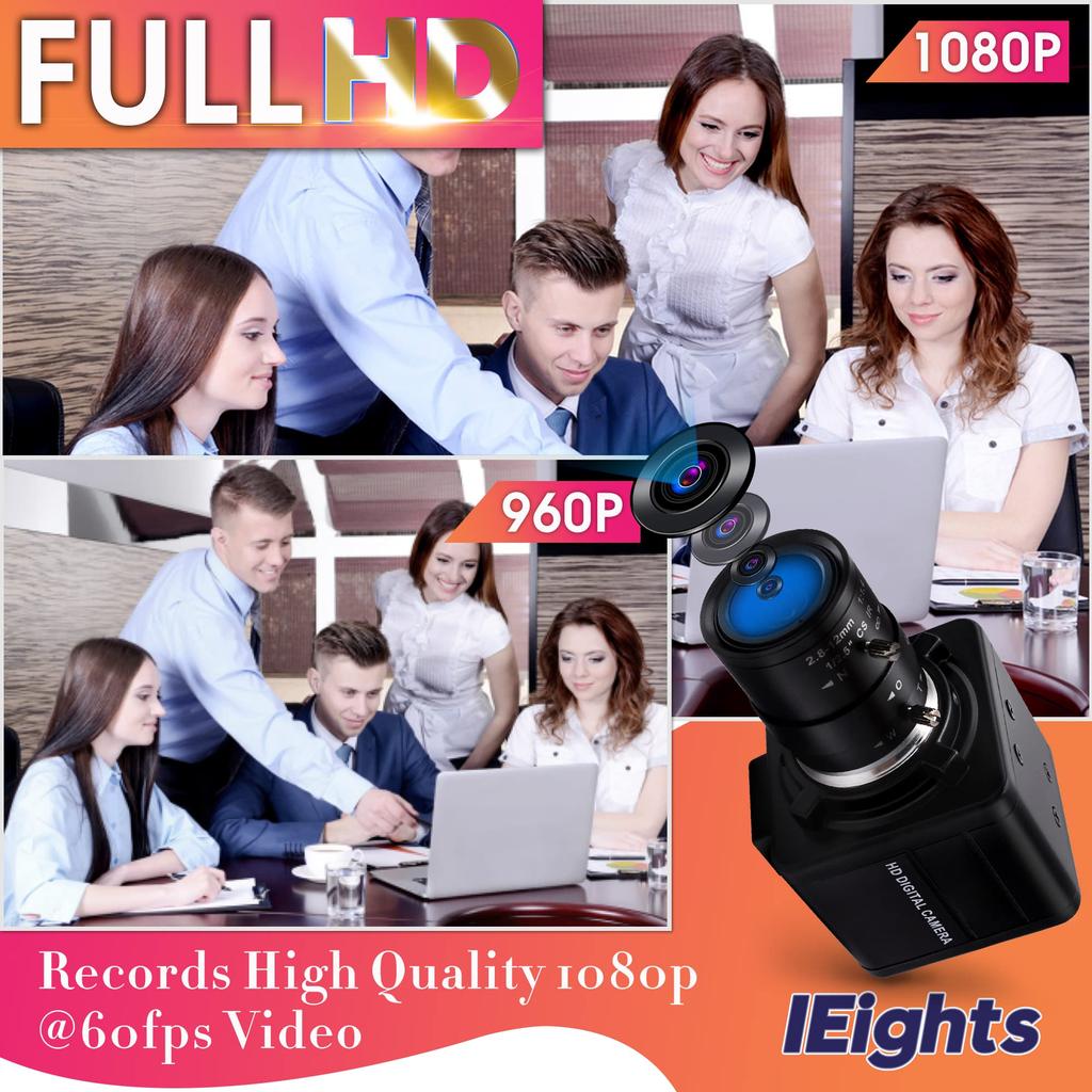 ELP 260fps Optical Zoom 2MP Variable Focus CMOS 1080p 60fps Compatible with Raspberry 720p 120fps USB PC External Zoom 4x Variable Webcam Webcam,