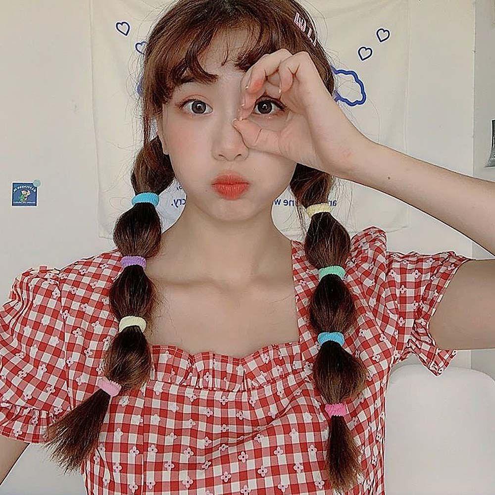 Color Women Scrunchies Basic Hair Rope Korean Style Rubber Band Female Hair Ties Elastic Head Rope
