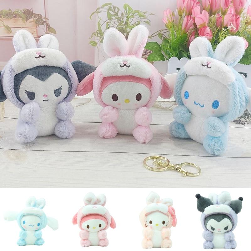 Cute Plush Sanrio Bunny Doll Keychain Popular Costume Pet, Gift For Festivals, Key Accessory