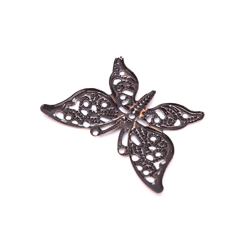 50Pcs Vintage Butterfly Filigree Wraps Connectors Metal Craft Diy Jewelry Making