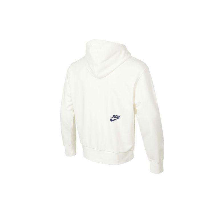 Nike Giannis Logo Print Drawstring Hoodie With Long Sleeves Men Hoodie White DQ5650-133