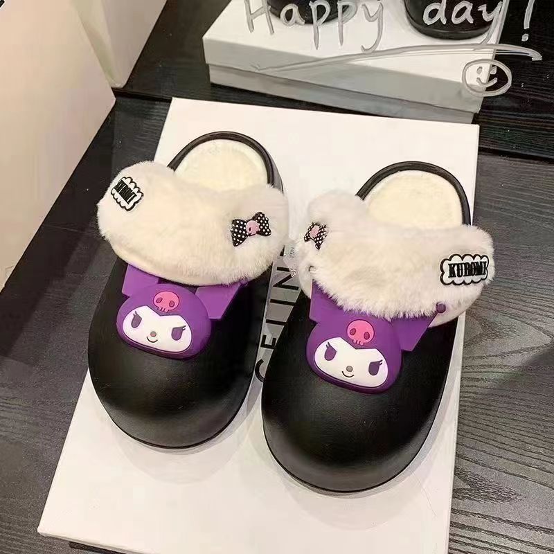 Съемные хлопковые тапочки женские зимние новые домашние комнатные милые мультяшные теплые водонепроницаемые хлопковые шлепанцы женская обувь