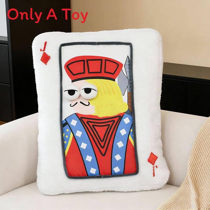 Plush Embroidered Playing Card Pillow Cushion Gift For Friends And Kids