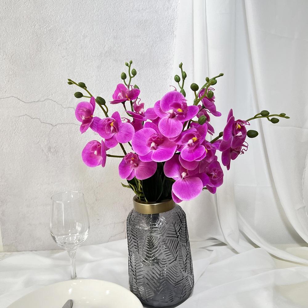 6 шт. искусственных 4 головки фаленопсиса искусственный цветок фаленопсиса пластиковые искусственные цветы для дома свадьба вечеринка наружное украшение