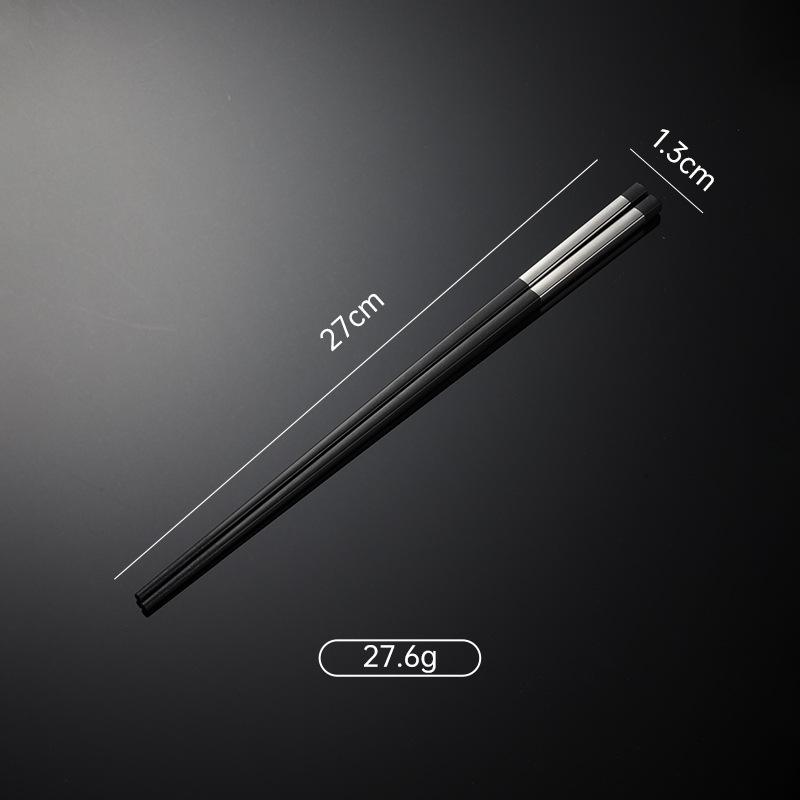 304 Stainless Steel Public Spoon Public Chopsticks Extended Chopsticks Spoon Titanium Plated Hotel Dining Spoon Household Company Gifts