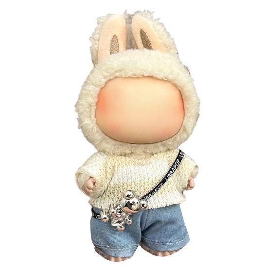 Комплект одежды для куклы 17 см Шляпа Комбинезон Наряд для куклы Одежда для игры Модные аксессуары для легкого одевания