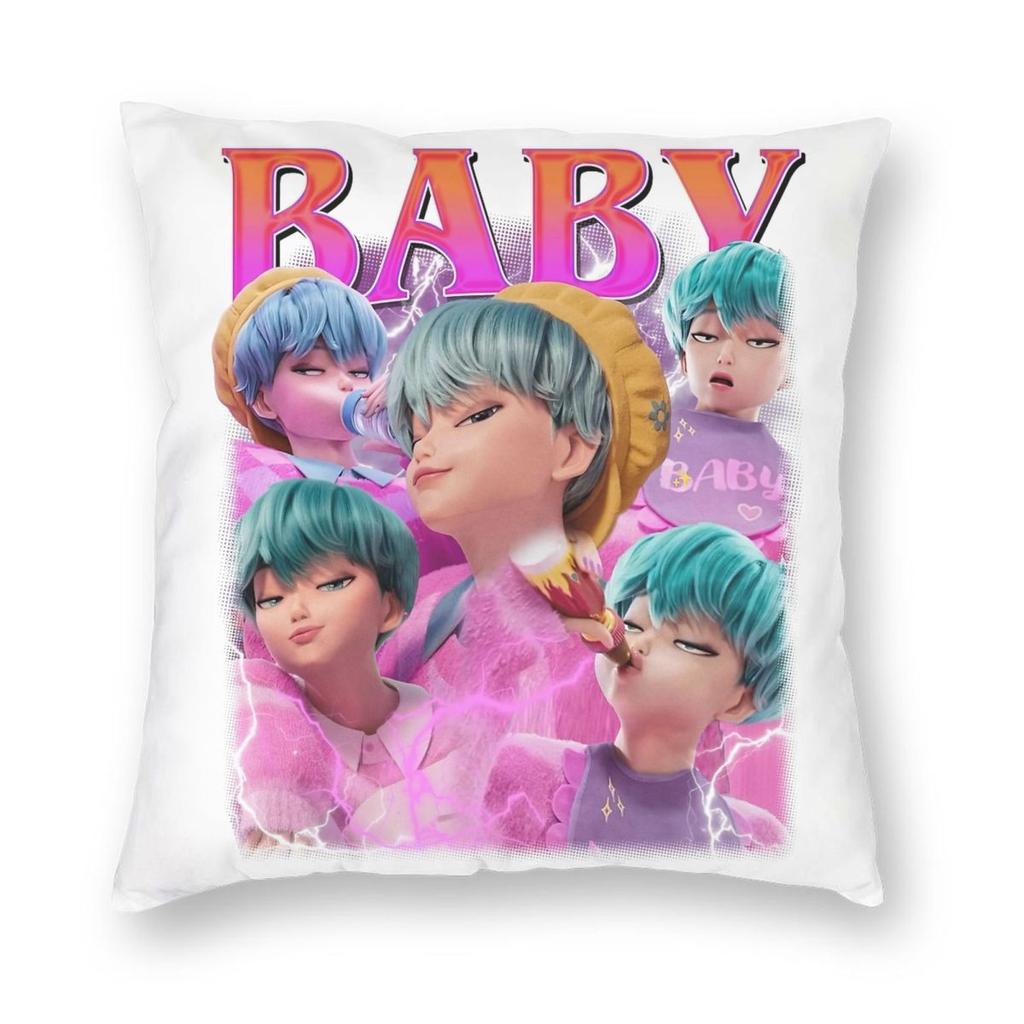 Kpop Охотники на демонов Saja Boys Наволочка Принт Полиэстер Наволочка-подушка Подарок Наволочка для подушки Домашний Квадратный 40X40 см