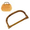 2xBamboo Bag Handle Replacement, Bamboo Handbag Purse Handle, D Shape Purse