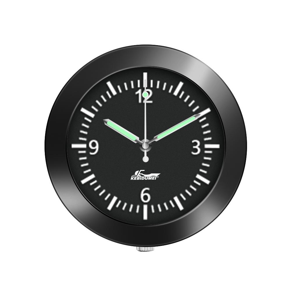 Автомобильные часы с наклейкой, мини-кварцевые часы на автомобильный воздуховод, часы на розетку с функцией флуоресценции, аксессуары для стайлинга автомобиля