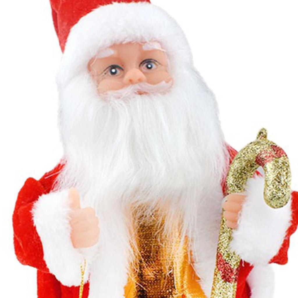 Electric Santa Claus Toy Christmas Santa Ornament, Funny, Boys Girls Creative with Musical Christmas Decor for Holiday Party