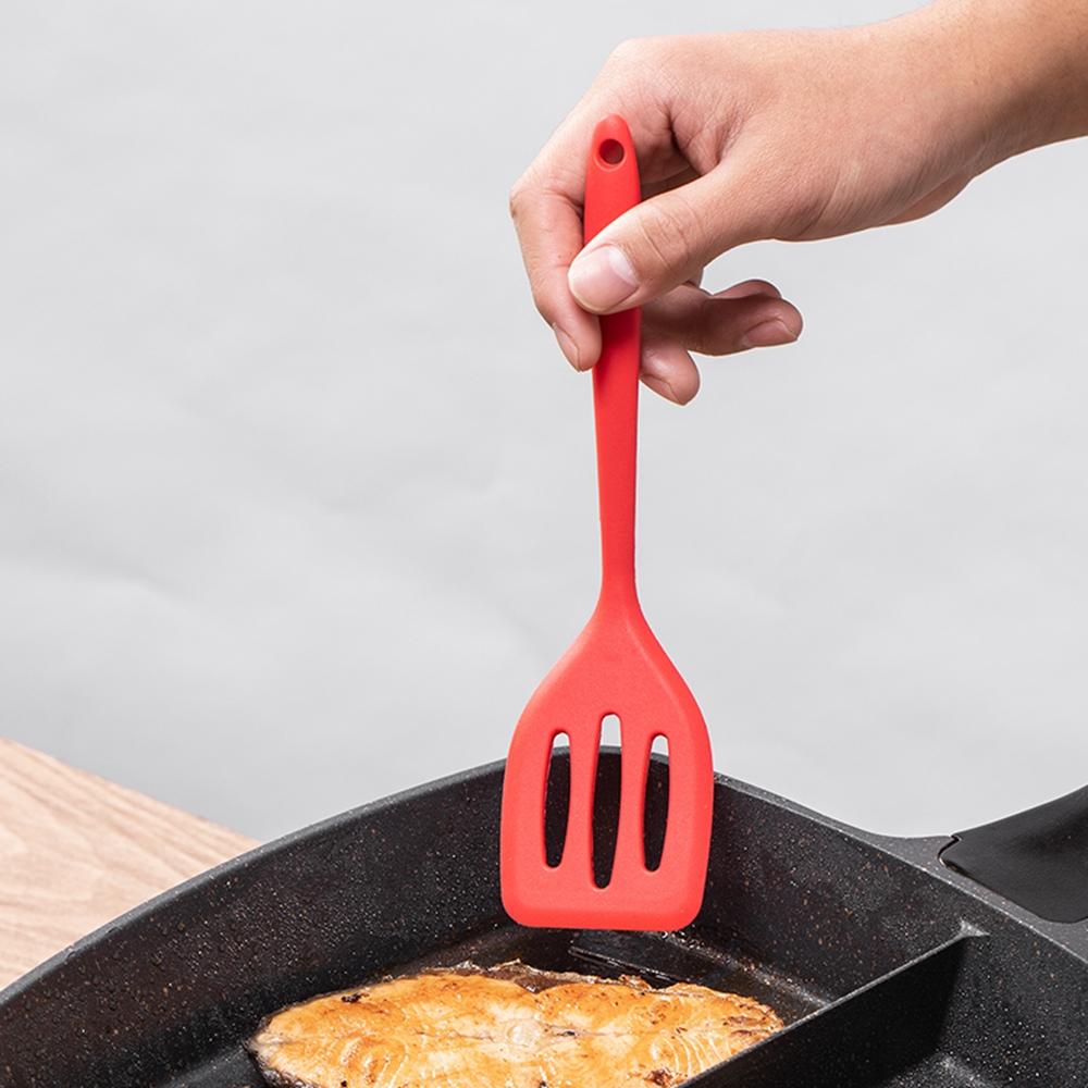 Not deformed Frying Fish Kitchen Utensil Silicone Slotted Turner Cooking Tool Shovel Spatula