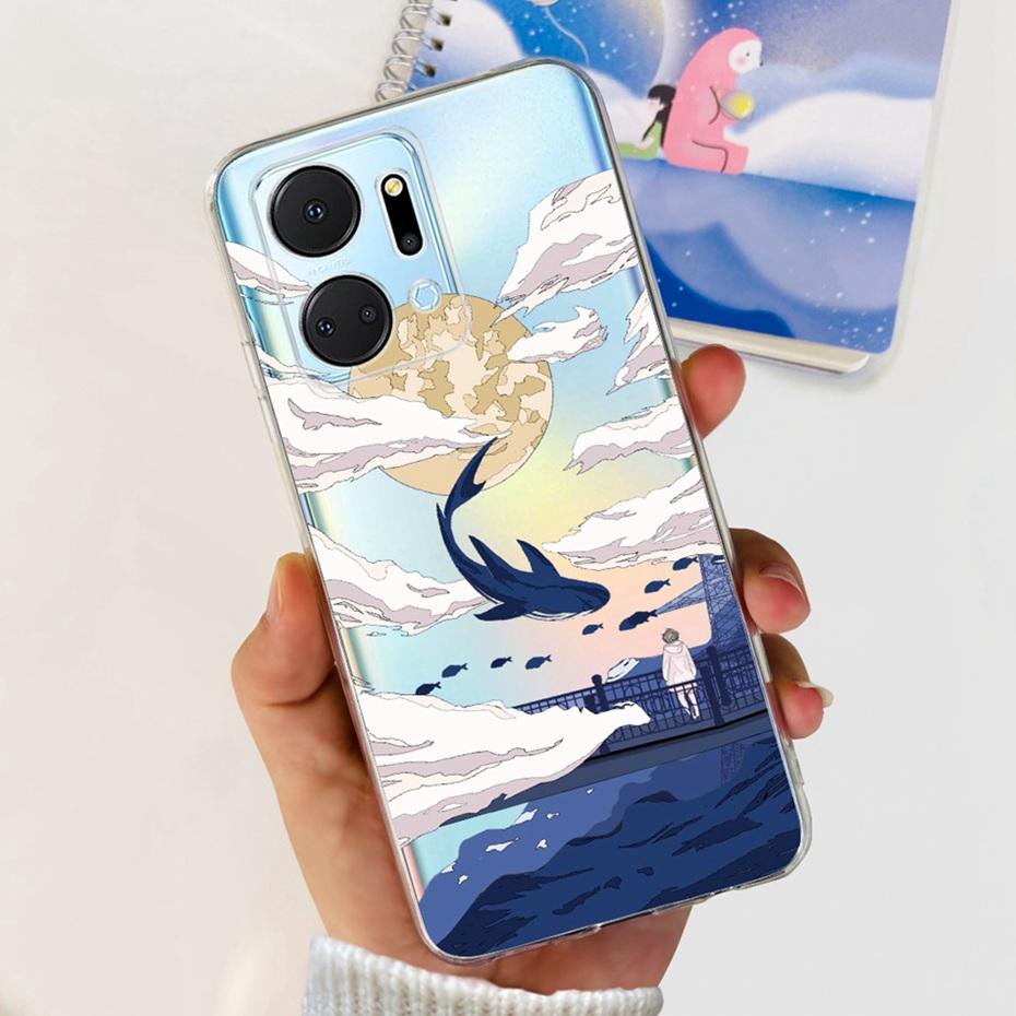 Для Honor X7a Модный Дракон Металлический Стиль Узор Силиконовые Чехлы Обложка Для HonorX7a X 7A 4G RKY-LX1 LX2 LX3 Мягкий ТПУ Чехол Для Телефона