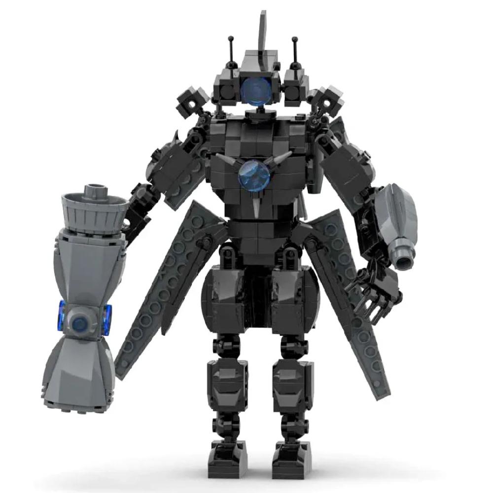 Модель Фигурки MOC Титан Спикермен Кэмермен Из Смешных Аниме Видео:Для LEGO Skibidi Туалет, 444 шт., строительные блоки, игрушки