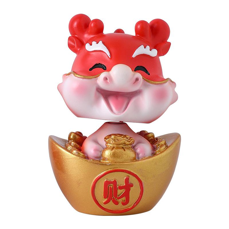 Cute Dragon Collectibles 2024 Chinese New Year Dragon Figurine Ornaments Adorable Miniature Desk Decorations For Home