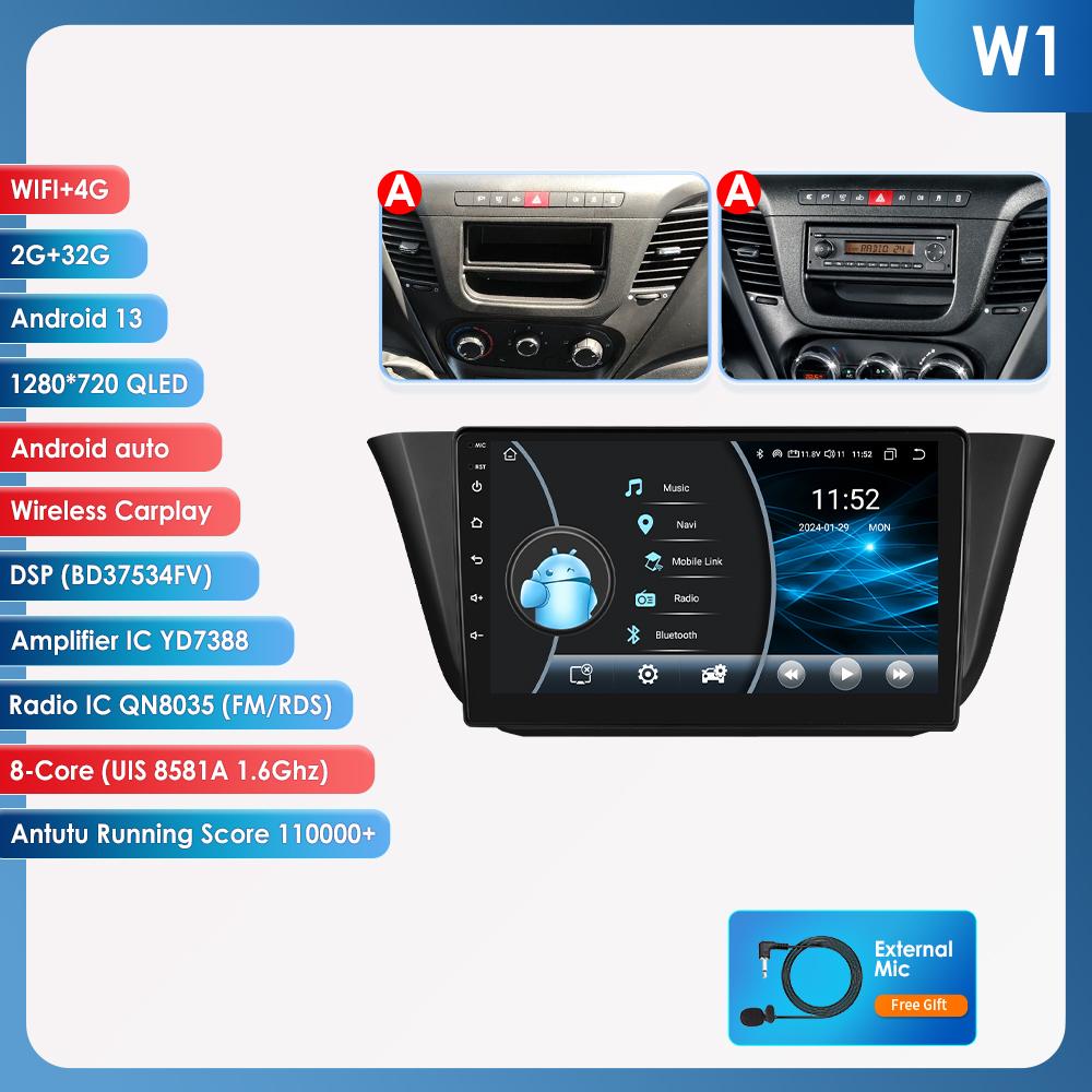 Hizpo 4G 9'' AI интеллектуальная система беспроводной CarPlay Android авто радио для Iveco Daily 2013-2021 автомобильный мультимедиа GPS 2din интеллектуальный экран DVR Cam