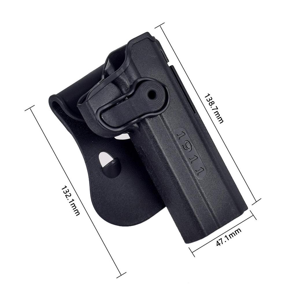 Тактический набор для быстрого извлечения 1911 с поясной кобурой, фонариком и резиновым тренировочным снаряжением