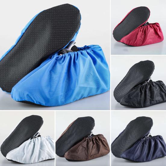 1 Pair Waterproof Shoe Covers Reusable Foldable Not-Slip Rain Boot Covers Wear Resistant Shoe Protector Overshoes