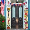 Spring Floral Door Couplet - Colorful Flower Porch Decor - Vibrant Colorful Design - Porch Hanging Door Decor (9471)