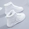 Fashion Winter Women's Shoes Warm Fur Plush Ladies Casual Shoes Lace Up Fashion Sneakers Platform Snow Boots Big Size Female Footwear