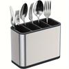 Stainless Steel Cutlery Organizer - Kitchen Knife Organizer, Chopsticks, Knives, Forks, Spoons and Cooking Tools Organizer, Space Saving Divided