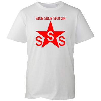 Футболка Sigue Sigue Sputnik для фанатов из Великобритании, Классическая футболка 90-х для любителей музыки New Wave