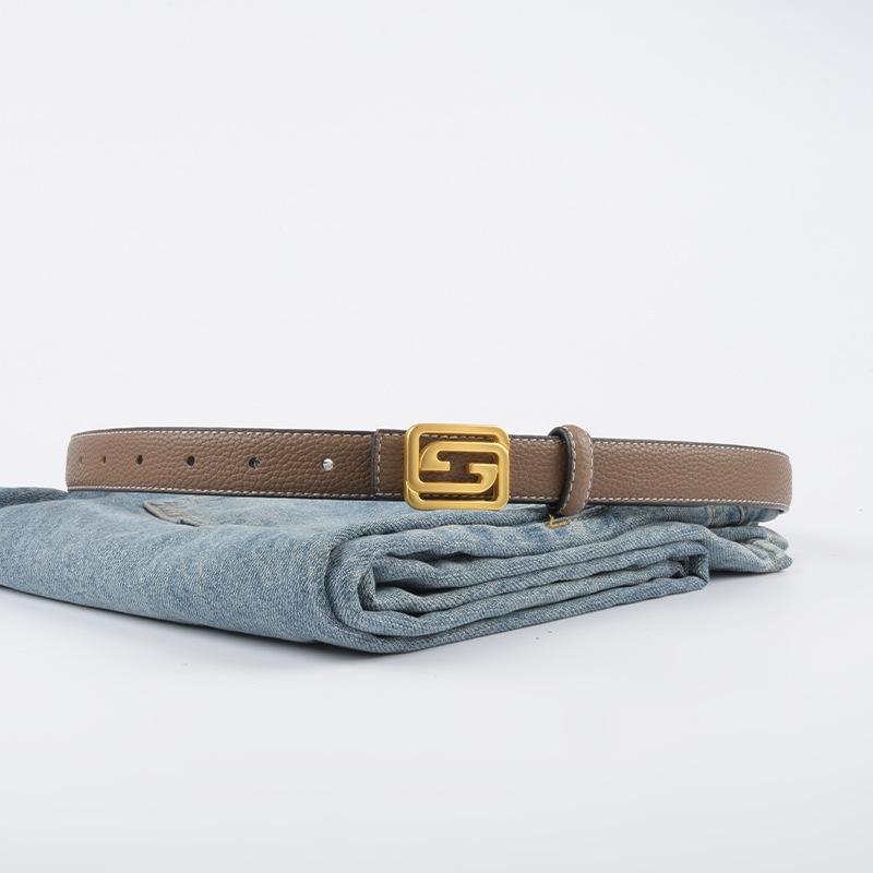 Lychee Pattern Can Be Used On Both Sides, First Layer Cowhide, Genuine Leather, Women'S Belt, Women'S Belt With Jeans, Casual Pants.