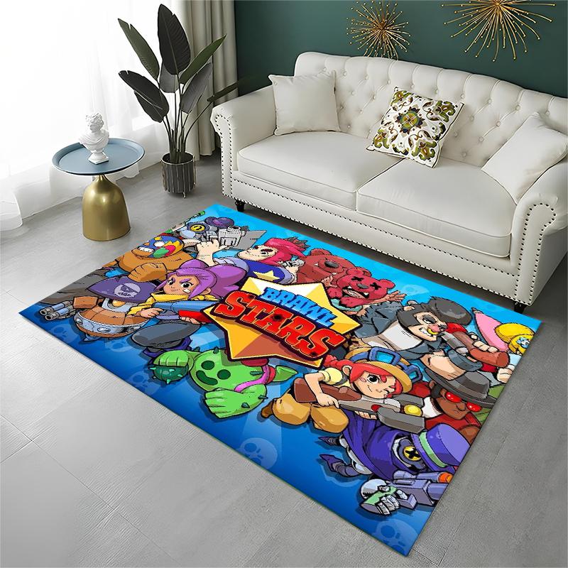 Cartoon B-Brawl Game Non-Slip Area Rug for Living Room,Bedroom,Playroom,Soft Carpet Floor Mat Home Decor Rug Kids Room Gift