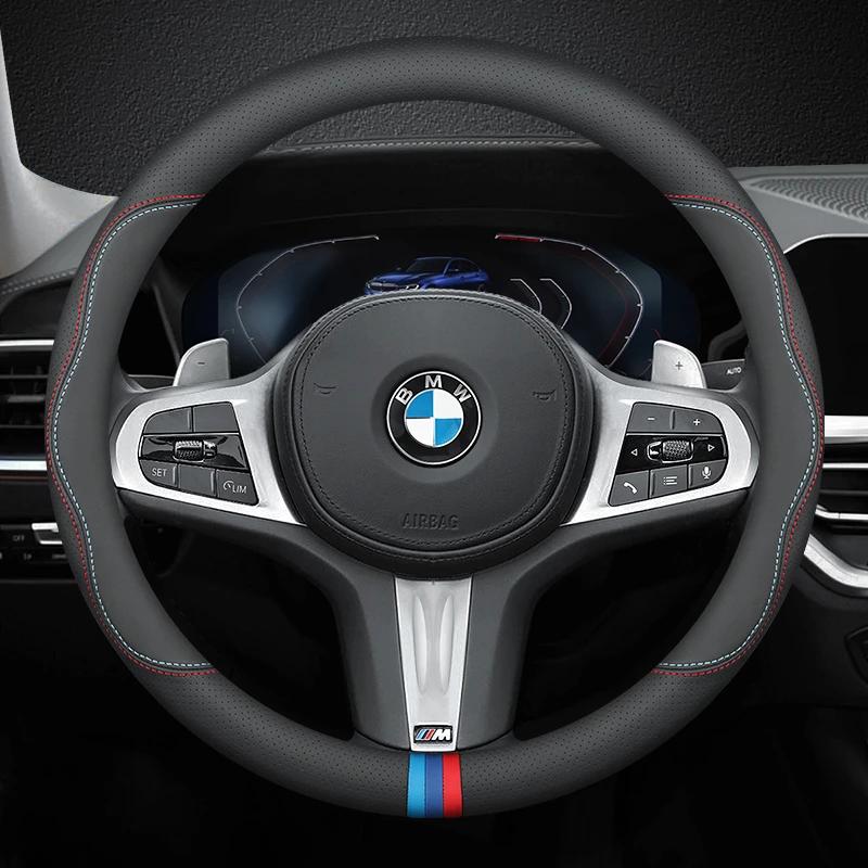DKXA1 Leather Car Steering Wheel Cover for BMW 1 2 3 4 5 Series F40 G20 G26 G01 G02 G05 G06 G07 X1 X3 X4 X5 X6 X7 2011 - 2025
