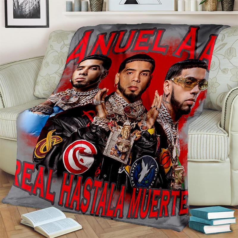 Бесплатное одеяло Anuel AA, рэпер, хип-хоп певец, мягкое одеяло для дома, спальни, кровати, дивана, пикника, путешествия, офиса, одеяло, детское одеяло