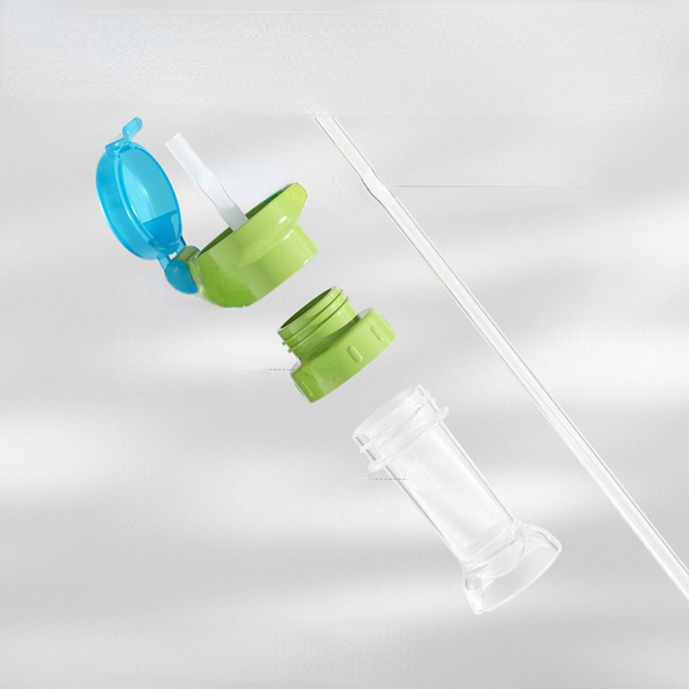 Storage Box With Straw Sippy Cap Water Bottle Cap Drinking Tube Beverage Straw Bottle Twist Cover