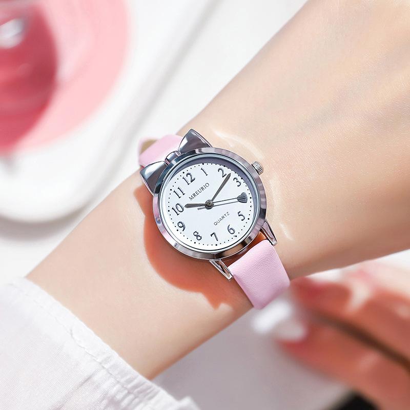 Студенческие женские часы для девочек, женские часы, милые детские кварцевые часы с поясом Bow Love Digital
