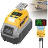 65 Вт USB-адаптер для аккумулятора Dewalt, Инвертор питания, Зарядное устройство для аккумулятора, Зарядная станция с портом Type-C, портом USB и светодиодной подсветкой для Dewalt